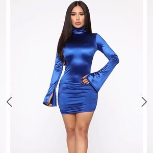 Royal blue Chinese dress